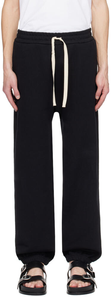 Jil Sander Black Drawstring Sweatpants Cover