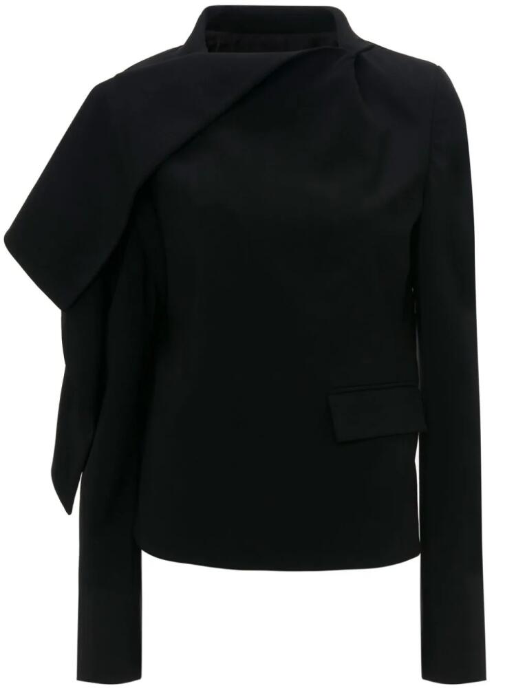 JW Anderson draped tailored jacket - Black Cover