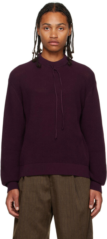 Factor's Burgundy Drawstring Crewneck Cover