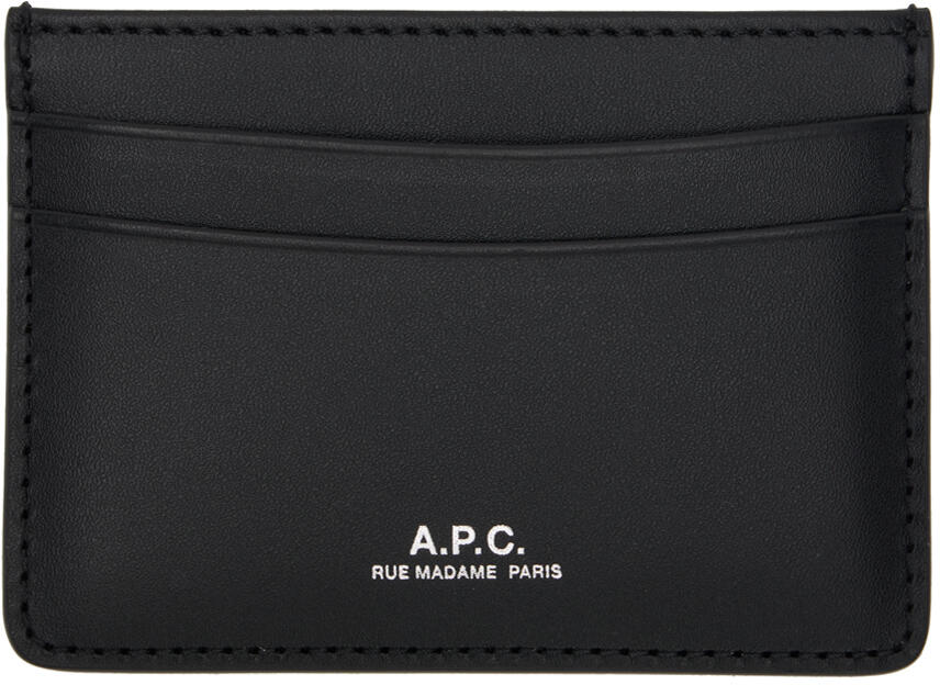 A.P.C. Black André Card Holder Cover