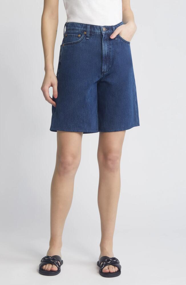 rag & bone Mckenna High Waist Denim Bermuda Shorts in Ari Cover