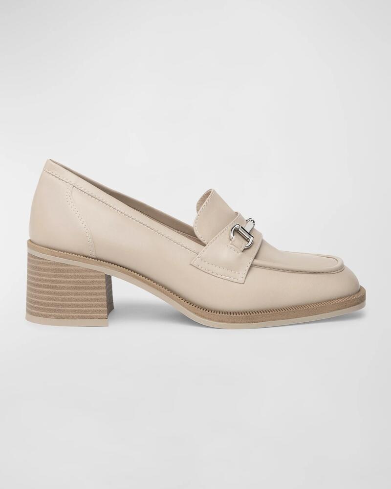 NeroGiardini Leather Bit Strap Heeled Loafers Cover