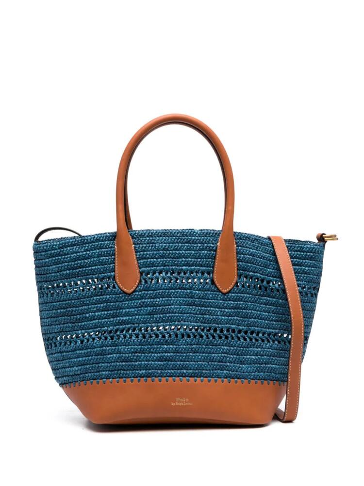 Polo Ralph Lauren Bellport raffia tote bag - Blue Cover