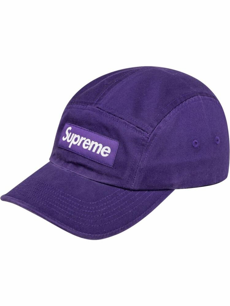 Supreme washed chino twill camp cap - Purple Cover