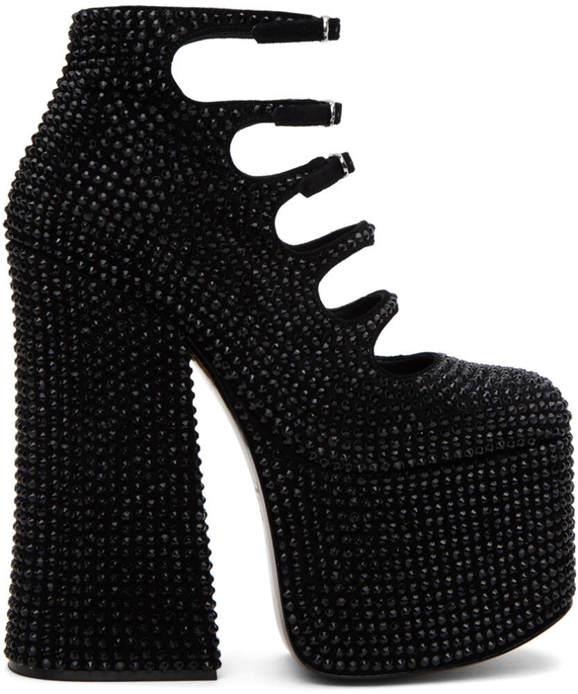 Marc Jacobs Black 'The Rhinestone Kiki' Heels Cover