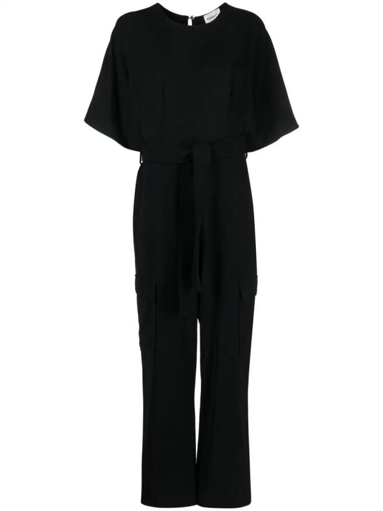 P.A.R.O.S.H. wide-leg cargo jumpsuit - Black Cover