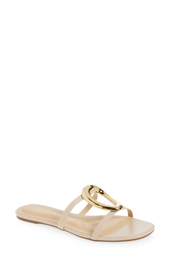 Cecelia New York Melissa Slide Sandal in Beige Gold Cover