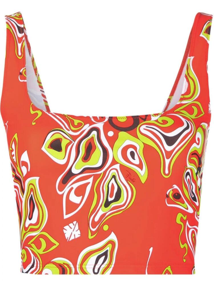 PUCCI Farfalle-print tank top - Red Cover