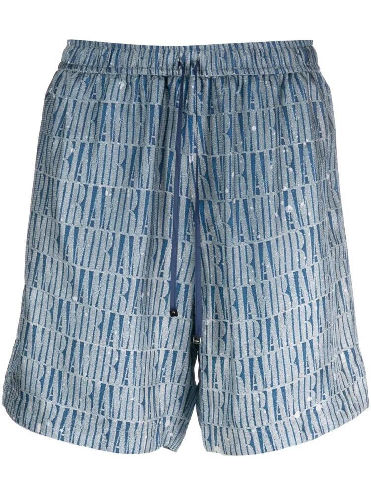 AMIRI gradient drawstring shorts - Blue Cover