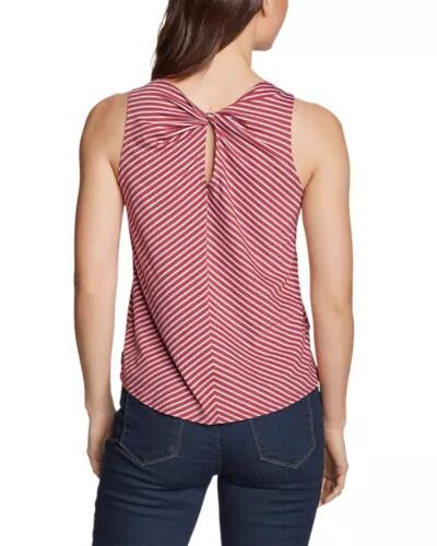 Eddie Bauer Women's Gate Check Twist-Back Tank Top - Stripe Cover