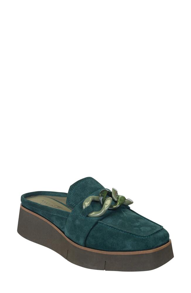 Naked Feet Elect Platform Loafer Mule in Emerald Cover