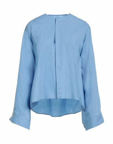 Maison Margiela Woman Shirt Sky blue Cotton Cover