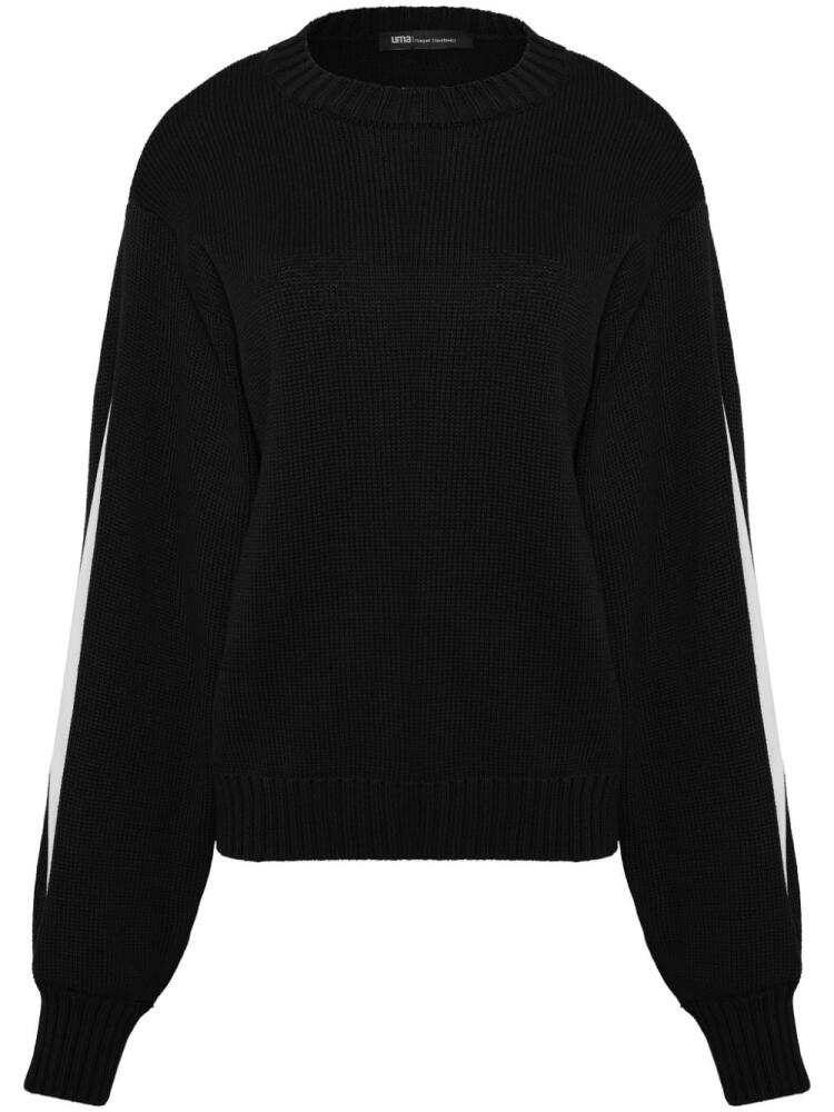 Uma | Raquel Davidowicz Nistatina contrast-panel jumper - Black Cover