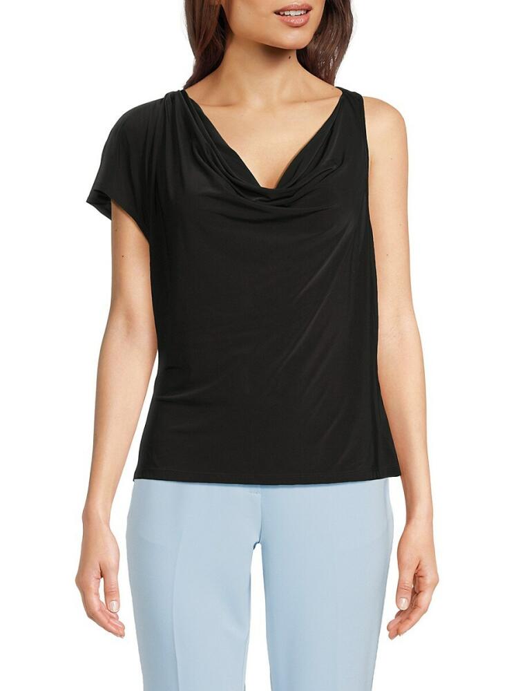 BCBGMAXAZRIA Women's Asymmetric Top - Noir Cover