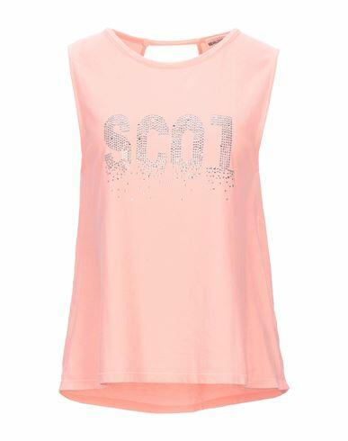 Semicouture Woman T-shirt Salmon pink Cotton Cover