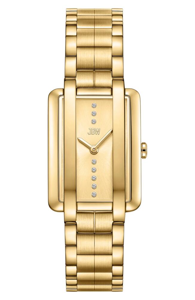 JBW Mink Petite Lab Created Diamond Bracelet Watch, 23mm x 8mm in Gold Cover