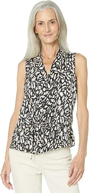 NIC+ZOE Textured Night Tank (Black Multi) Women's Clothing Cover