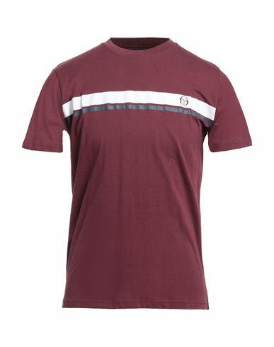 Sergio Tacchini Man T-shirt Burgundy Cotton Cover