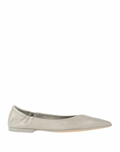 Pomme D'or Woman Ballet flats Light grey Soft Leather Cover