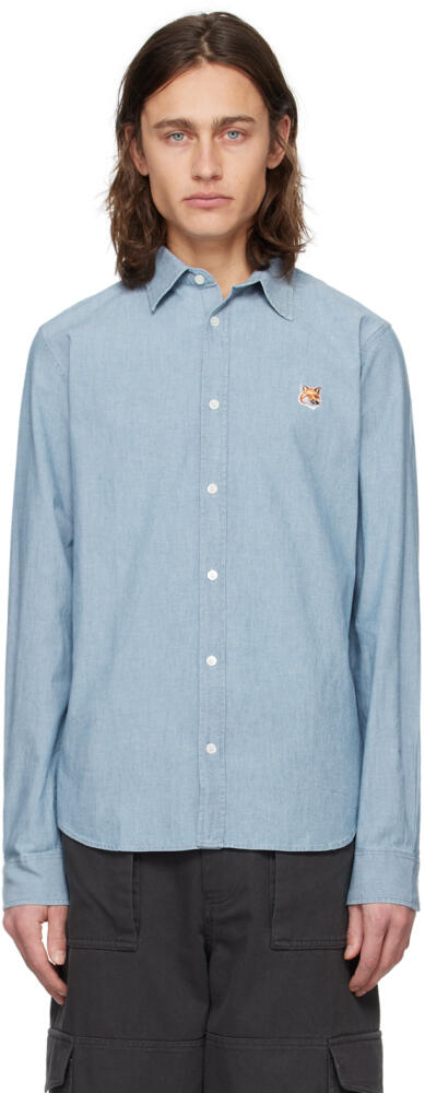 Maison Kitsuné Blue Fox Head Shirt Cover