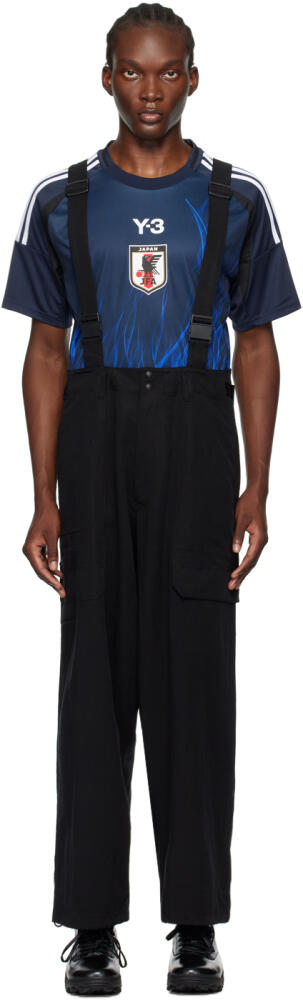 Y-3 Black Suspender Cargo Pants Cover