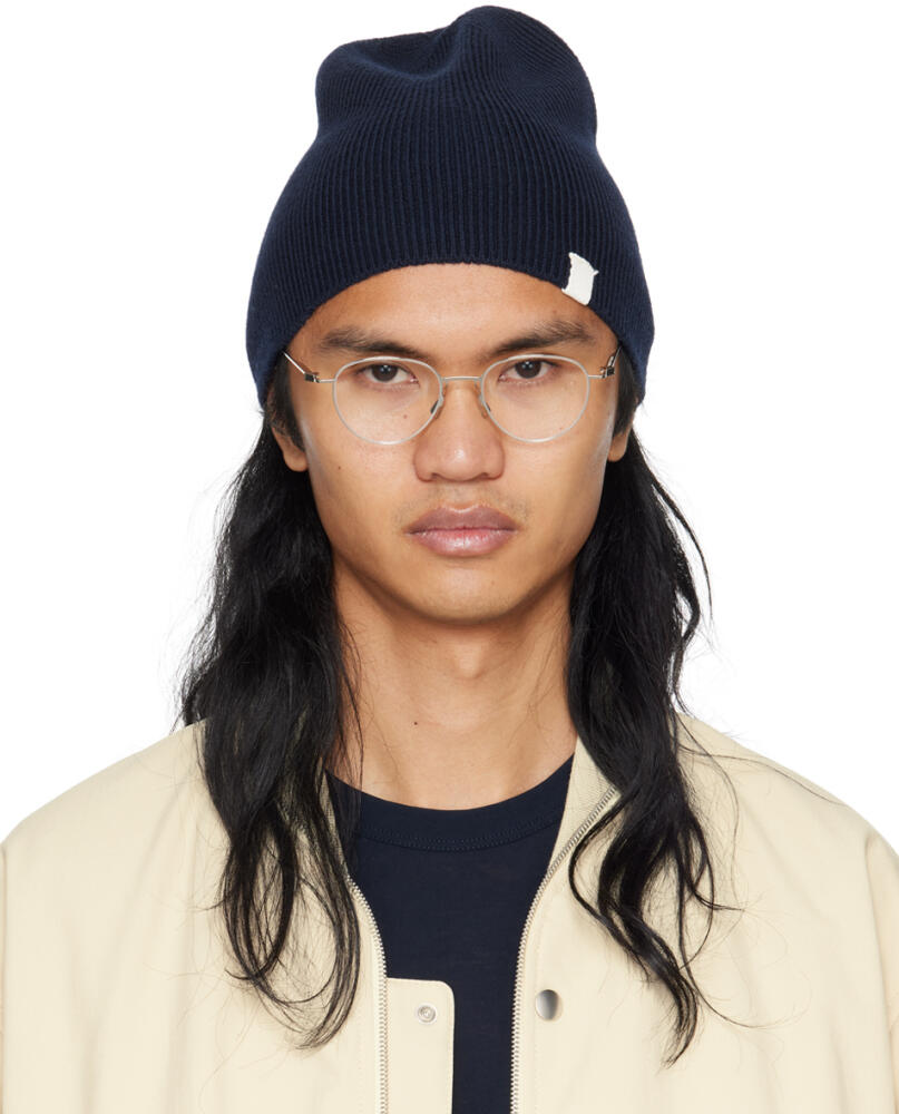 Jil Sander Navy Knit Beanie Cover