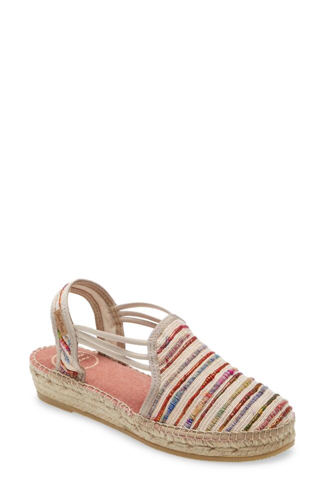 Toni Pons 'Noa' Espadrille Sandal in Nude Fabric Cover