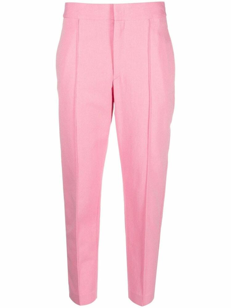 ISABEL MARANT seam-detail cropped trousers - Pink Cover