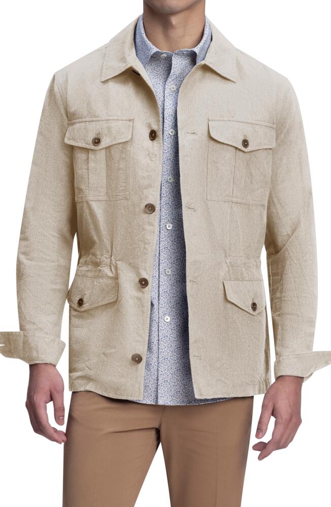 Bugatchi Linen & Cotton Blazer in Beige Cover