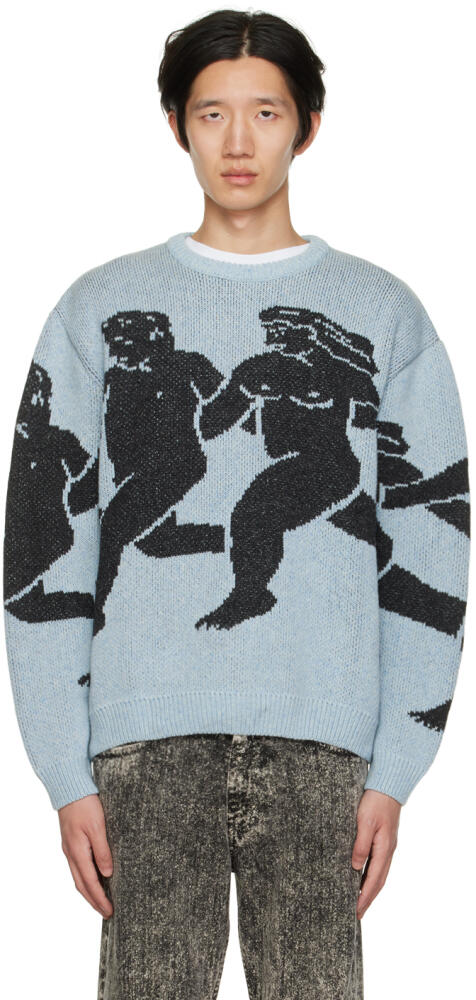 Carne Bollente SSENSE Exclusive Blue In-Depends Day Sweater Cover