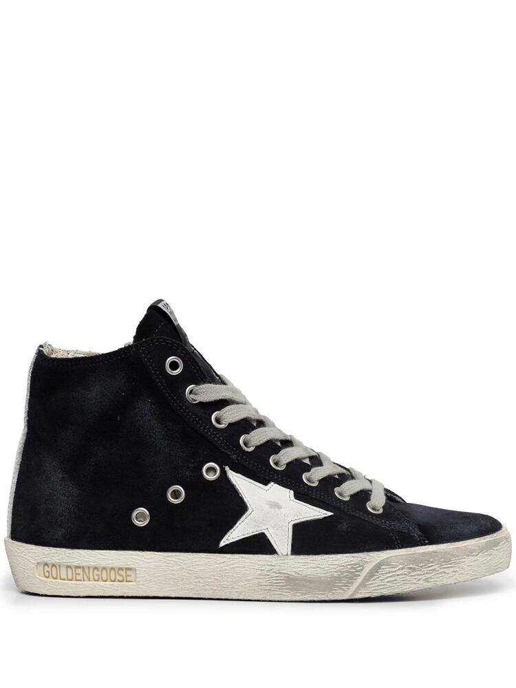 Golden Goose Francy suede high-top sneakers - Blue Cover