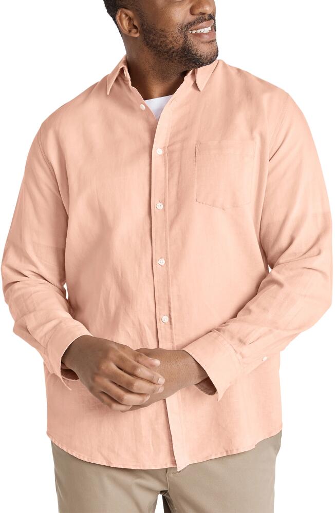 Johnny Bigg Anders Linen Blend Button-Up Shirt in Dusk Cover