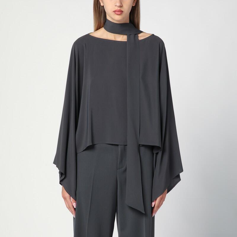 Federica Tosi Dark grey blouse with shawl Cover