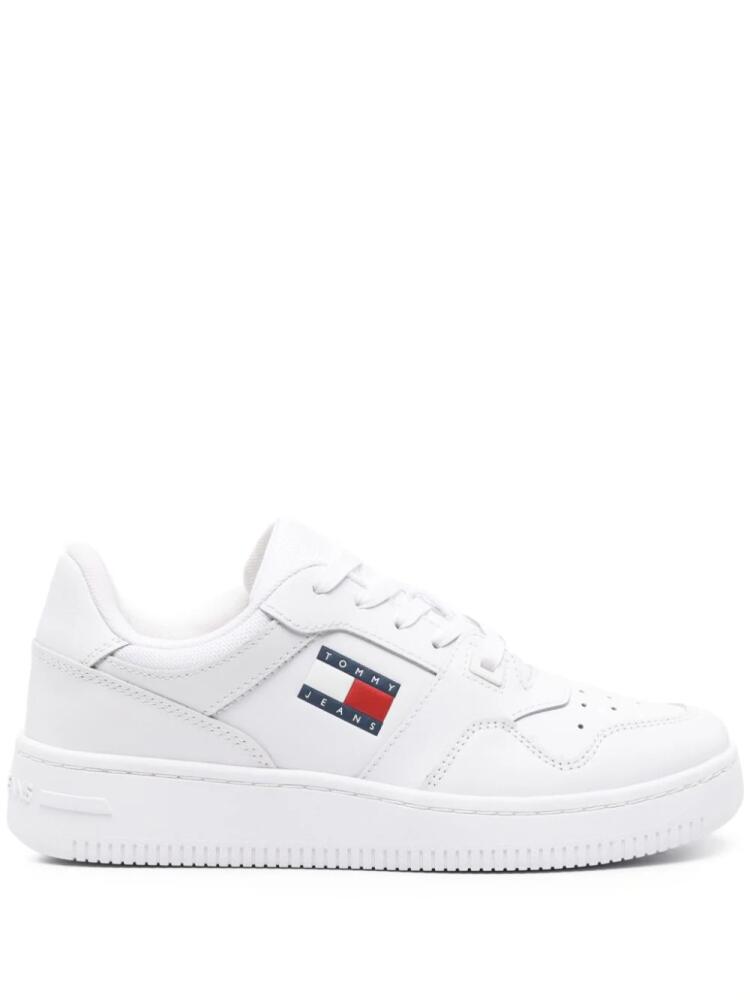 Tommy Jeans Retro Basket leather sneakers - White Cover