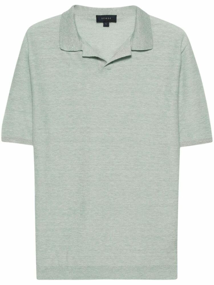 Sease honeycomb-knit polo shirt - Green Cover