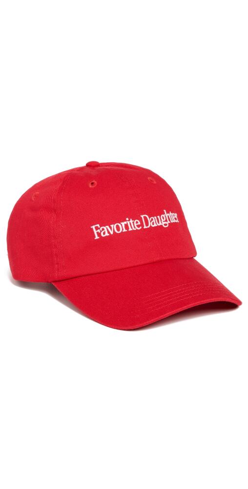 Favorite Daughter Classic Logo Baseball Hat Red/White Cover