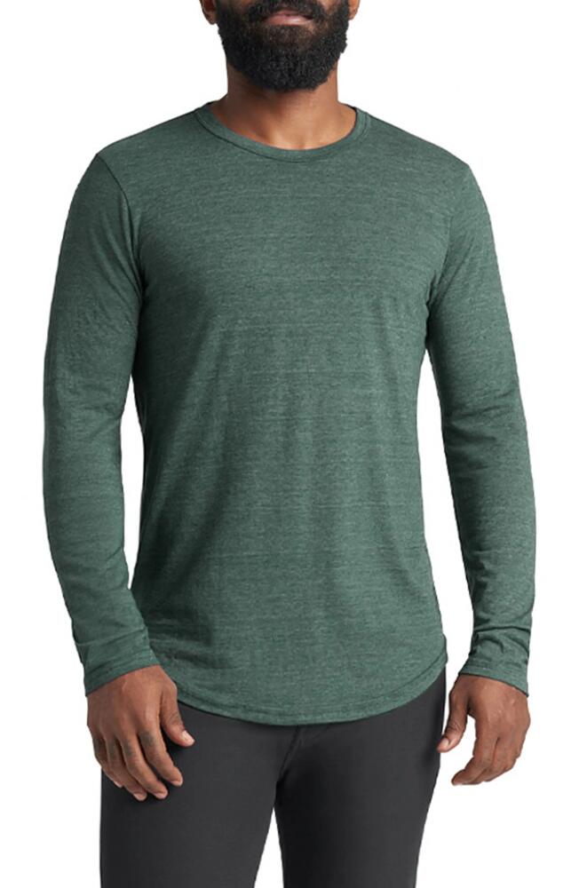 Goodlife Scallop Crewneck Long Sleeve T-Shirt in Evergreen Cover