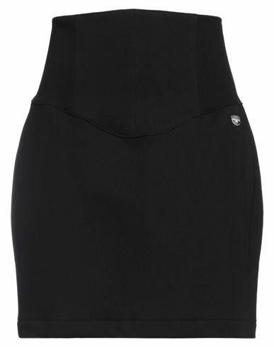 Chiara Ferragni Woman Mini skirt Black Cotton, Elastane Cover