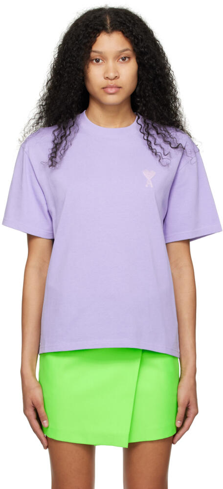 AMI Paris SSENSE Exclusive Purple Ami de Cœur T-Shirt Cover