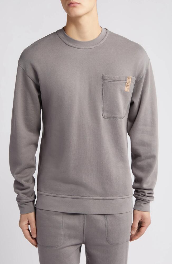 Lunya Reversible Cotton Blend Lounge Sweatshirt in Ebbing Fog Cover