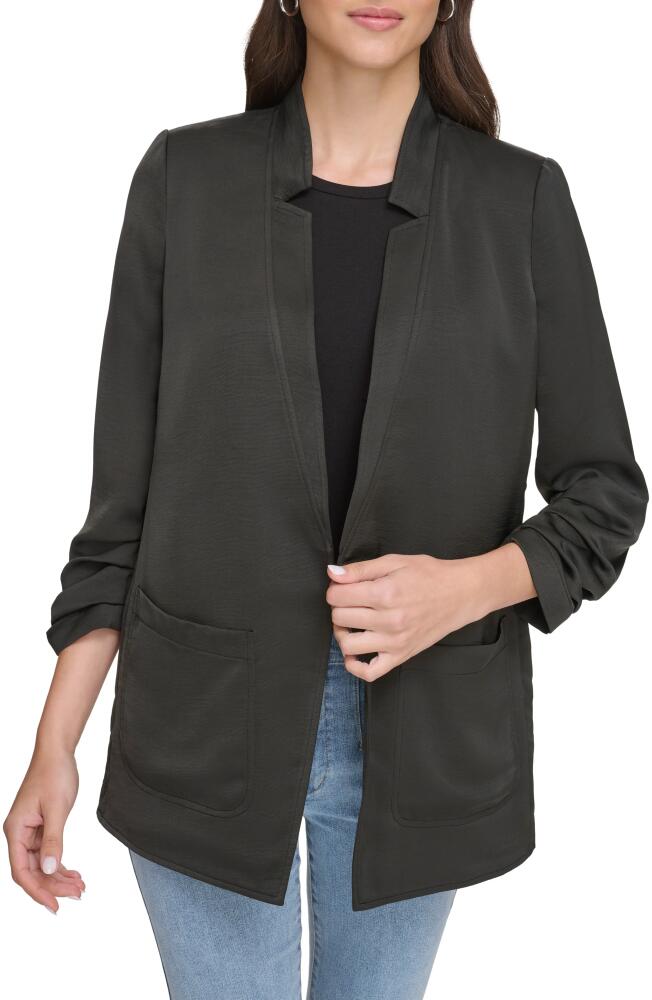 DKNY Notch Collar Blazer in Black Cover