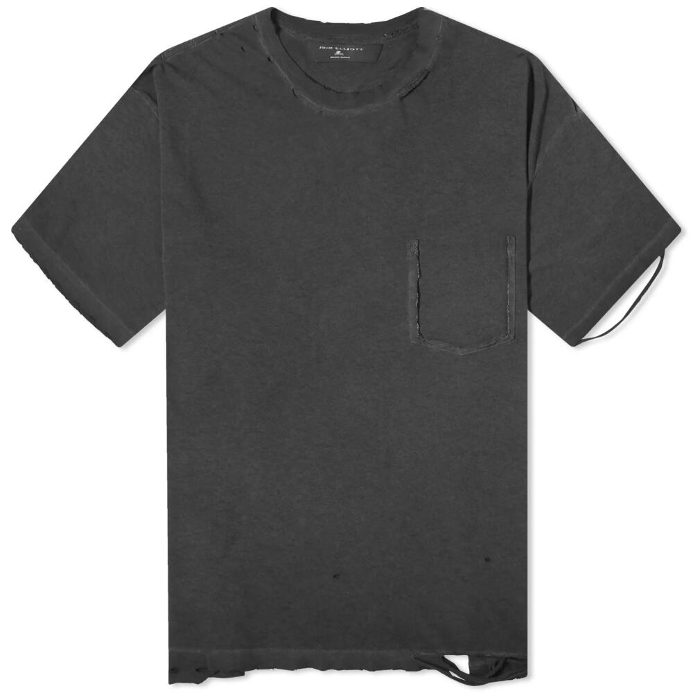 John Elliott Men's x MASTERMIND JAPAN Oil Wash Folsom Pocket T-Shi in Black Cover