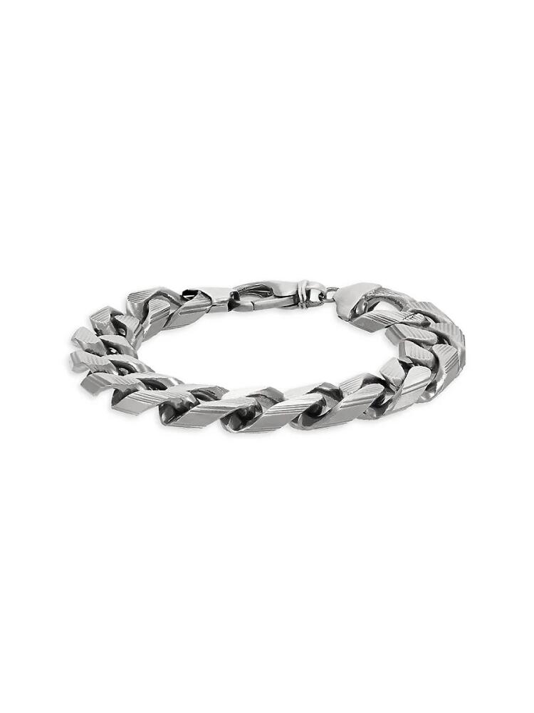 Saks Fifth Avenue Made in Italy Men's Sterling Silver Curb Chain Bracelet Cover