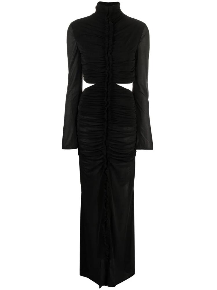 De La Vali Norell ruched maxi dress - Black Cover