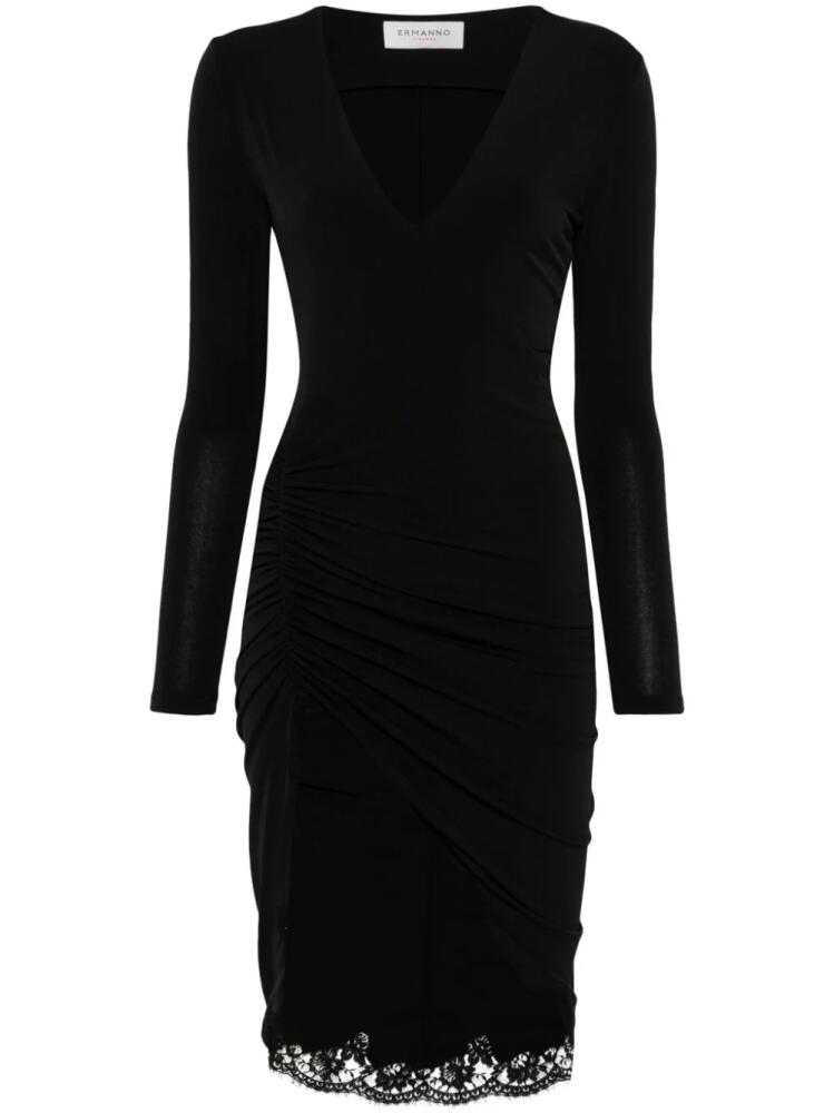 ERMANNO FIRENZE ruched midi dress - Black Cover