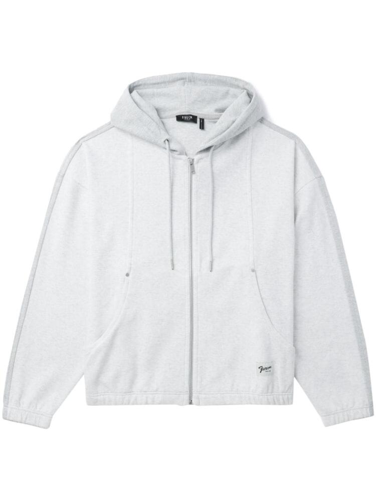 FIVE CM logo-appliqué zip-up hoodie - Grey Cover