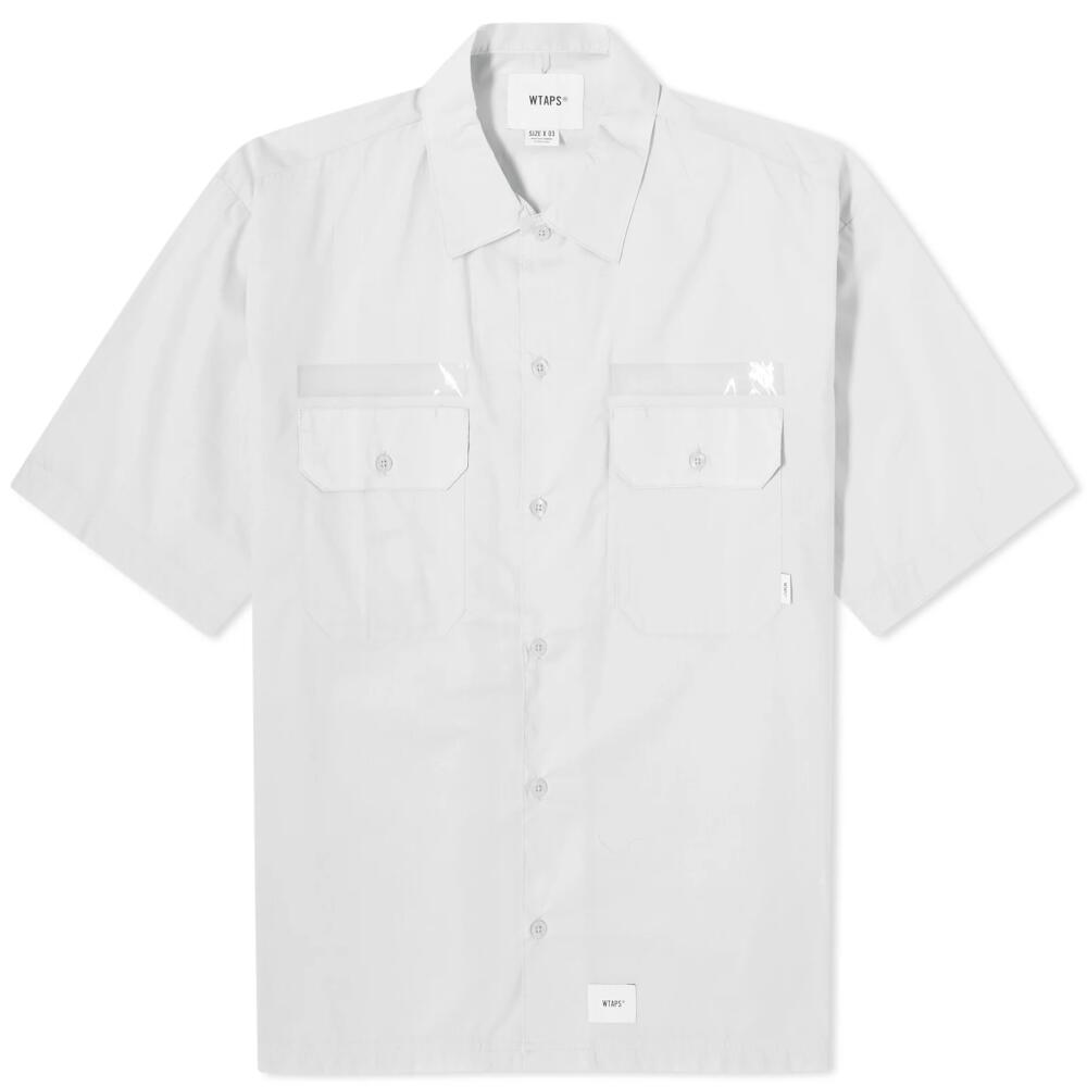 WTAPS Men's 03 WTVUA Short Sleeve Back Print Shirt in Grey Cover