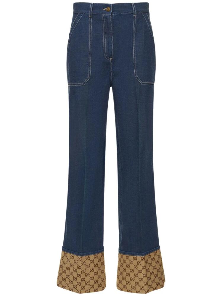 GUCCI High Waist Cotton Jeans Cover