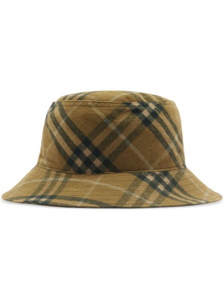 Burberry checkered cotton bucket hat - Brown Cover