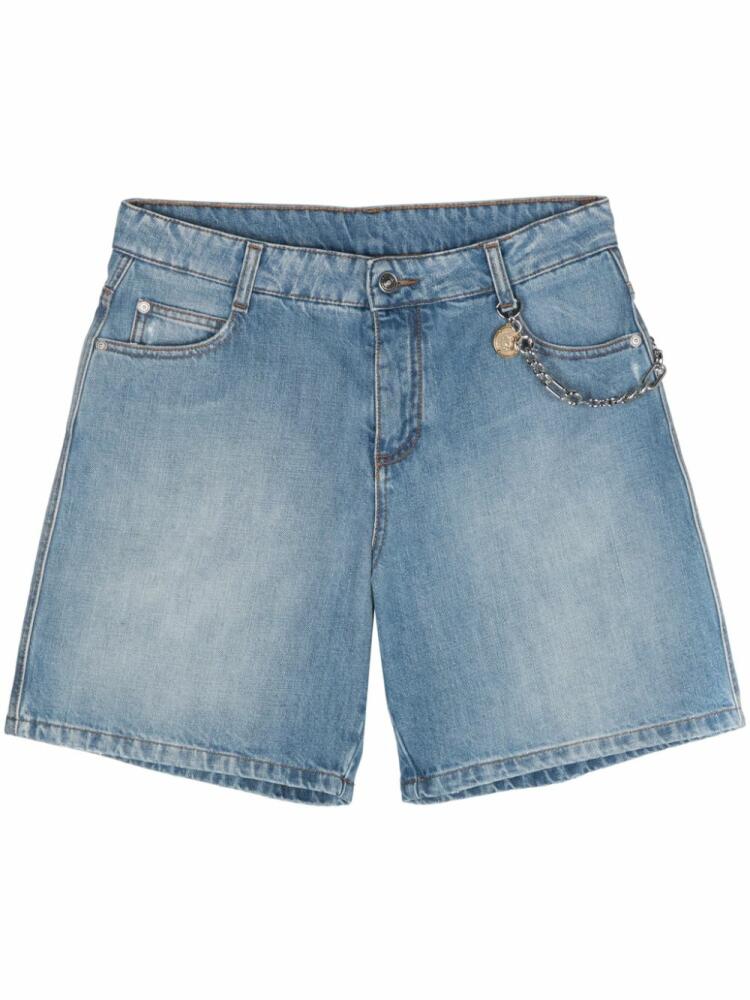 Ermanno Scervino chain-detail denim shorts - Blue Cover